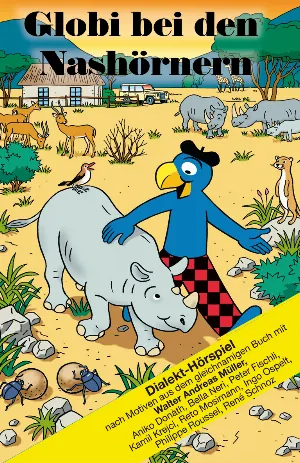 Pochette de Globi bei den Nashörnern de Globi