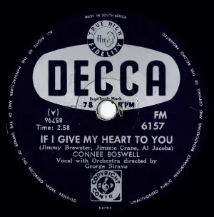 Pochette de If I Give My Heart to You / Friends and Neighbours de Connee Boswell