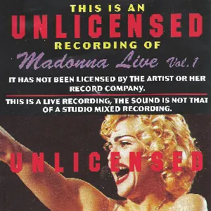 Pochette Madonna Live, Volume 1