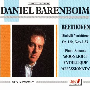 Pochette de Diabelli Variations; Piano Sonatas: 'Moonlight', 'Pathetique', 'Appassionata' de Daniel Barenboim