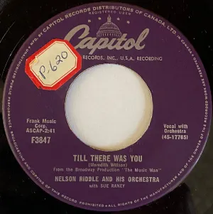 Pochette de Till There Was You / Pal Joey Theme de Nelson Riddle and His Orchestra