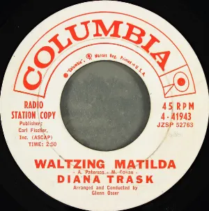 Pochette de Waltzing Matilda / I Loved You Once in Silence de Diana Trask