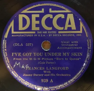 Pochette de I've Got You Under My Skin / Rap Tap on Wood de Jimmy Dorsey and His Orchestra