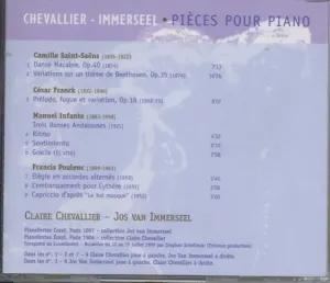 Pochette de Pièces à deux pianos de Jos van Immerseel - Camille Saint‐Saëns - Francis Poulenc - César Franck