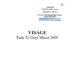 Pochette de Fade to Grey Mixes 2009 de Visage