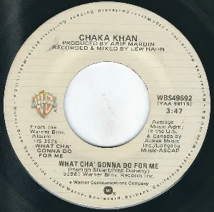 Pochette de What Cha’ Gonna Do for Me de Chaka Khan