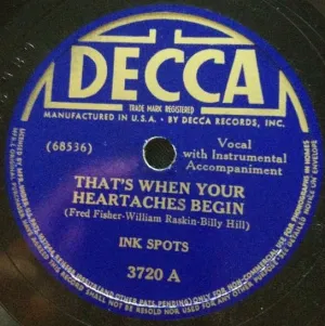 Pochette de That's When Your Heartaches Begin / What Good Would It Do? de The Ink Spots