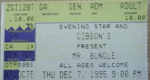 Pochette 1995-12-07: Gibson's, Tempe, AZ, USA