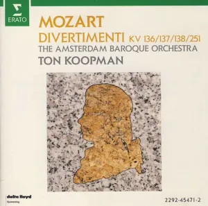 Pochette de Divertimenti KV 136 / 137 / 138 / 251 de Ton Koopman - Wolfgang Amadeus Mozart - Amsterdam Baroque Orchestra