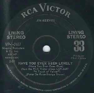 Pochette de Have You Ever Been Lonely / Just Walking in the Rain de Jim Reeves