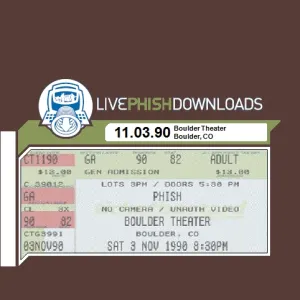 Pochette de 1990-11-03: Boulder Theater, Boulder, CO, USA de Phish
