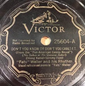 Pochette de Don't You Know or Don't You Care? / Lost Love de Fats Waller and His Rhythm