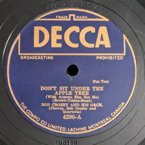 Pochette de Don't Sit Under the Apple Tree (with Anyone Else but Me) / I'll Keep the Lovelight Burning de Bob Crosby and His Orchestra