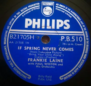 Pochette de If Spring Never Comes / Bring Your Smile Along de Frankie Laine