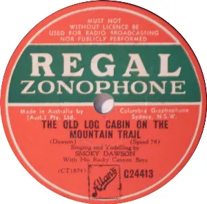 Pochette de The Old Log Cabin on the Mountain Trail / The Sound Effects Cowboy de Smoky Dawson