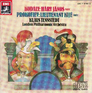 Pochette de Kodály: Hári János Suite, Prokofiev: Lieutenant Kijé Suite de Klaus Tennstedt
