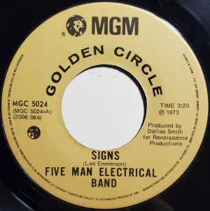 Pochette de Signs / Absolutely Right de Five Man Electrical Band