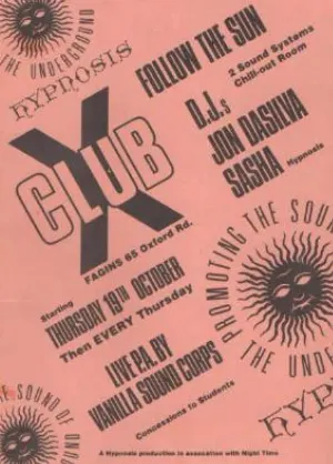Pochette de DJ Sasha @ Hypnosis, Manchester, late 1989 de Sasha
