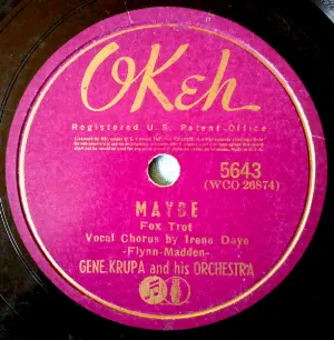 Pochette de Maybe / I’ll Never Smile Again de Gene Krupa and His Orchestra