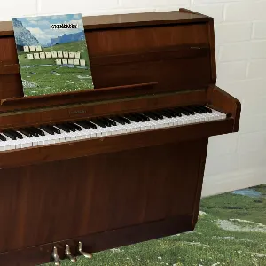 Pochette The Sophtware Slump ….. on a wooden piano