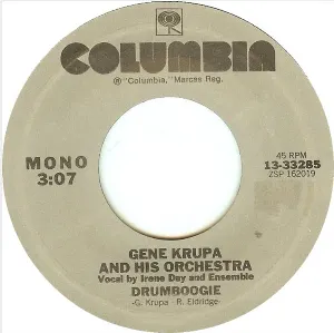 Pochette de Drumboogie / Let Me Off Uptown de Gene Krupa and His Orchestra