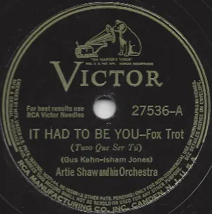 Pochette de It Had to Be You / If I Had You de Artie Shaw and His Orchestra