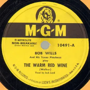 Pochette de The Warm Red Wine / Nothing but Trouble de Bob Wills and His Texas Playboys