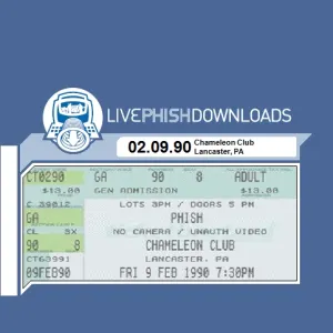 Pochette de 1990-02-09: Chameleon Club, Lancaster, PA, USA de Phish