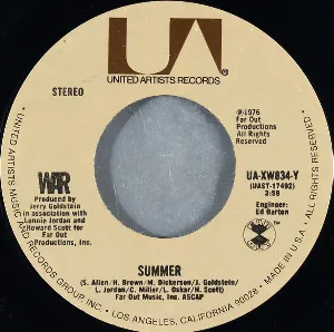 Pochette de Summer / All Day Music de War