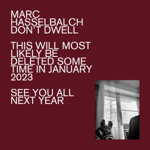 Pochette de DON’T DWELL de Marc Hasselbalch