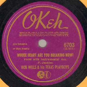 Pochette de My Confession / Whose Heart Are You Breaking Now de Bob Wills and His Texas Playboys
