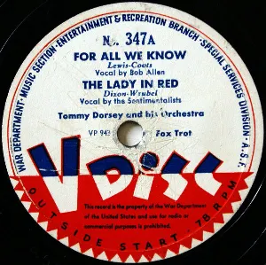 Pochette de For All We Know / The Lady in Red / There Goes That Song Again / Steel Guitar Rag de Tommy Dorsey and His Orchestra - Harry James and His Orchestra