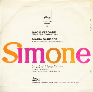 Pochette de Não é verdade de Simone de Oliveira