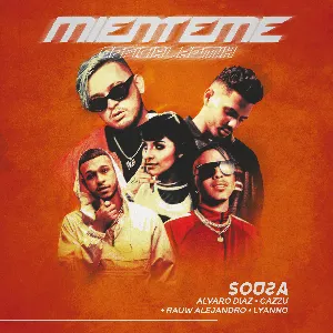 Pochette de Miénteme (remix) de Rauw Alejandro - Cazzu - Lyanno