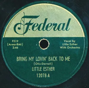 Pochette de Bring My Lovin’ Back to Me / Aged and Mellow de Esther Phillips