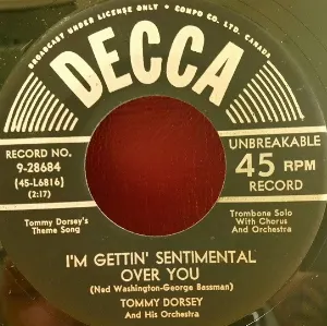 Pochette de I'm Gettin' Sentimental Over You / Sentimental Me and Romantic You de Tommy Dorsey and His Orchestra
