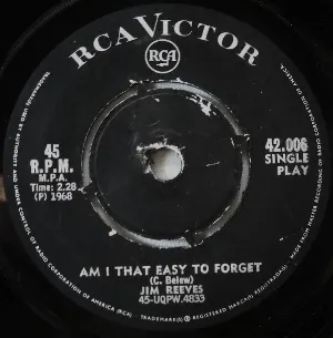 Pochette de Am I That Easy to Forget / The World Is Not My Home de Jim Reeves