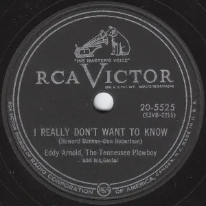Pochette de I Really Don't Want To Know / I'll Never Get Over You de Eddy Arnold