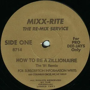 Pochette How to Be a Zillionaire (The ’91 remix) / World in My Eyes (The ’91 remix)