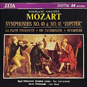 Pochette de Symphonies no. 40 & no. 41 “Jupiter” / La Flûte enchantée de Royal Philharmonic Orchestra - Slovenská filharmónia - Wolfgang Amadeus Mozart - Libor Pešek