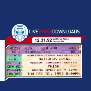 Pochette de 1992-12-31: Matthews Arena, Northeastern University, Boston, MA, USA de Phish
