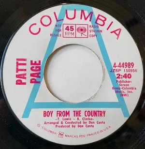 Pochette Boy From the Country / You Don’t Need a Heart