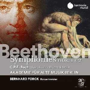 Pochette de Beethoven: Symphonies Nos. 1 & 2 / C.P.E. Bach: Symphonies, Wq 175 & 183/17 de Ludwig van Beethoven - Akademie für Alte Musik Berlin - Carl Philipp Emanuel Bach