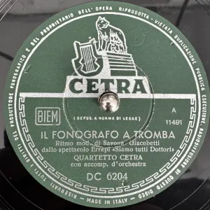 Pochette de Il fonografo a tromba / Un romano a Capocabana de Quartetto Cetra