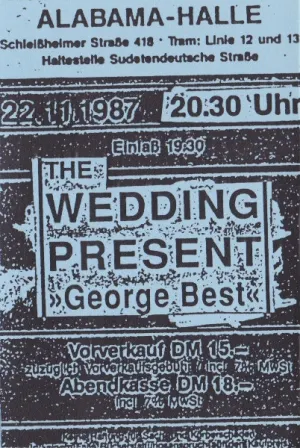 Pochette de Live Tape No. 2, Munchen Alabama-Halle, 22 November 1987 de The Wedding Present