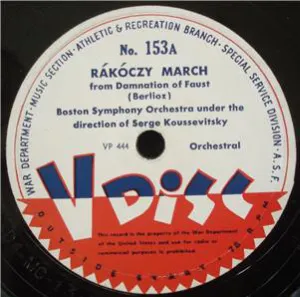 Pochette de Rákóczy March / Rosamunde de Boston Symphony Orchestra - Serge Koussevitsky