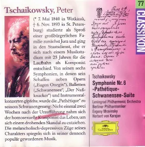 Pochette Symphonie Nr. 6 »Pathétique« / Schwanensee-Suite