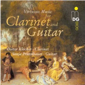 Pochette de Virtuoso Music for Clarinet and Guitar de Dieter Klöcker