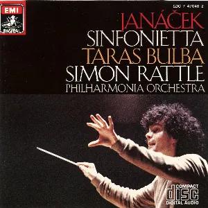 Pochette de Sinfonietta / Taras Bulba de Philharmonia Orchestra - Simon Rattle - Leoš Janáček