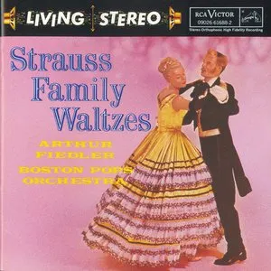 Pochette de Strauss Family Waltzes de Arthur Fiedler - Boston Pops Orchestra